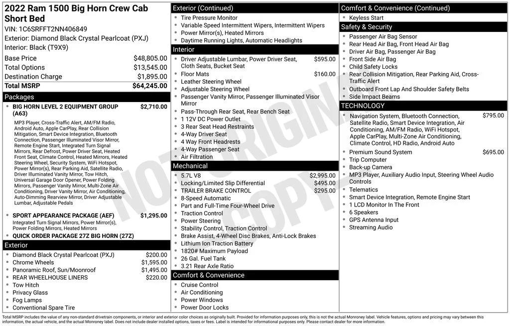 ram ram 1500 pickup 2022 1C6SRFFT2NN406849 image ram ram 1500 pickup 2022 1C6SRFFT2NN406849 image